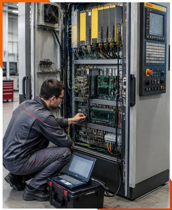 Ремонт систем ЧПУ FANUC промышленных станков в Карабулаке